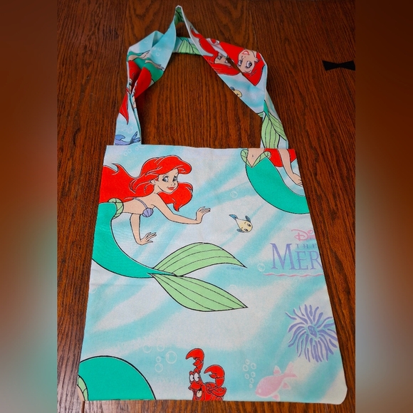 Handmade Disney's The Little Mermaid Upcycled Tote Bag - Picture 1 of 5